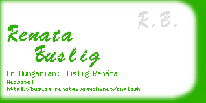 renata buslig business card